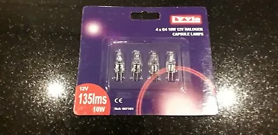 £2.98 • Buy   Halogen Capsule Bulbs 12v G4 Base 10watt/ Or 20w 35w  Gy6.35 50w X 4 Branded 