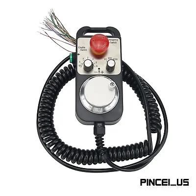 6-Axis CNC Pendant Handwheel 5V 100PPR With Emergency Stop Switch MPG Pe66 • $50.83