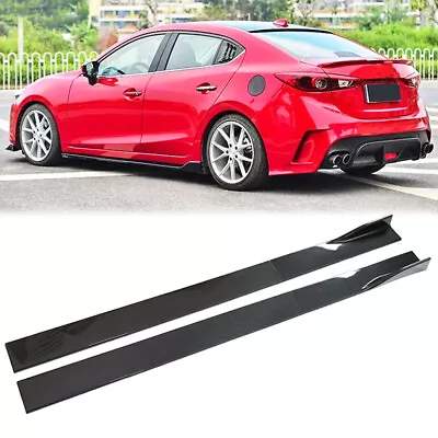 Carbon Fiber 78.7  Side Skirt Splitter Rocker Panel For Mazda3 Sport /Hatchback • $86.20