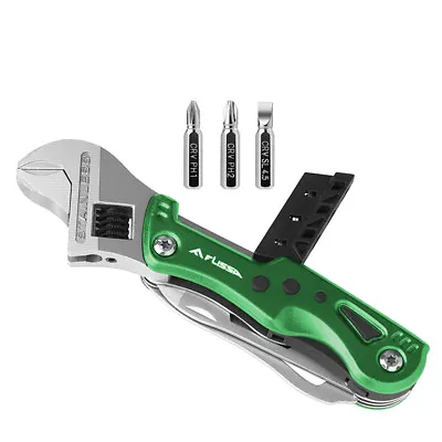 FLISSA 13-in-1 MultiTool Wrench 6.1  Adjustable EDC Pocket Knife W/ LED Light • $27.99