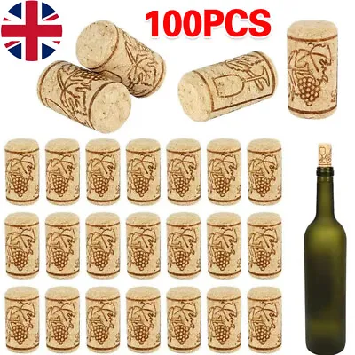 100XNatural Straight Cork Home Brew Wine Making Bottle Cork Bottling HighQuality • £10.59