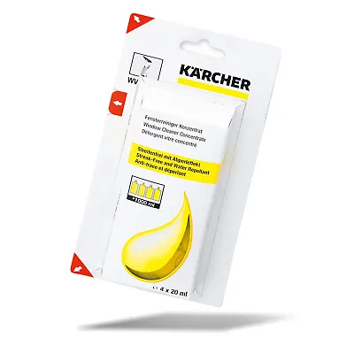 Concentrate For Karcher Window Vac Window Cleaner WV50 Pack Of 4 X 20ml Genuine • £8.99