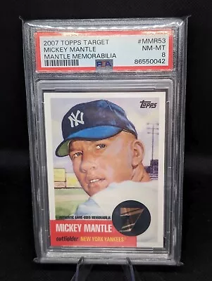 2008 Topps Mickey Mantle Jersey Relic #MMR-59  PSA-8 POP 3!!!!  🔥🔥🔥🔥 • $109.99