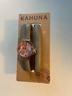 £9.65 • Buy Kahuna Ladies Watch KLS-0328L Rose Gold And Floral Dial Grey Cross Over Strap