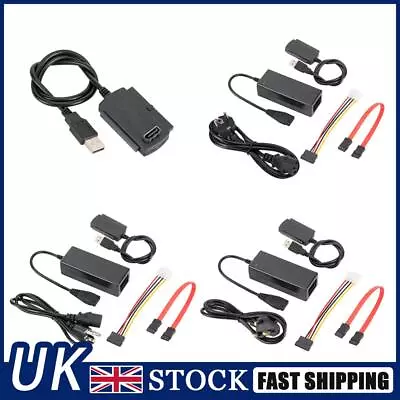USB 2.0 To SATA PATA IDE Cable Adapter Kit For 2.5 3.5 Inch SSD Hard Drive Disk • £12.49
