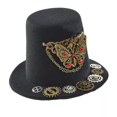 Steampunk Victorian Women Fascinator Gothic Girls Butterfly Gear Mini Tops Hat • $14.99