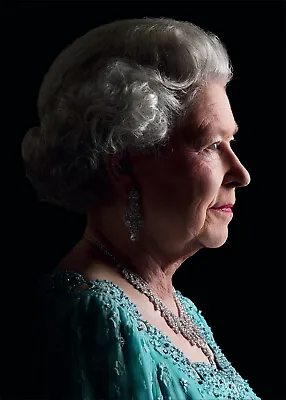 Queen Elizabeth Side Profile Colour POSTER • £10.99