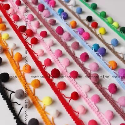 £2.59 • Buy Pom Pom Bobble Balls Trim Ribbon Craft Upholstery Boho Ethnic Sewing Edging