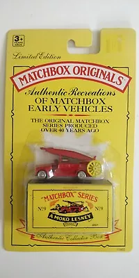 Matchbox Originals Moko Lesney No.9 Red Fire Engine New Original Packaging 1992 • $7.95