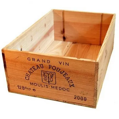 £16.95 • Buy 1 X 12 BOTTLE LARGE FRENCH WOODEN WINE CRATE / BOX  PLANTER HAMPER STORAGE~~~
