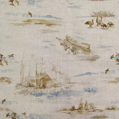 Lakeside Daybreak Upholstery Fabric Cabin Waterfowl Lodge Rustic Tapestry • $28.95
