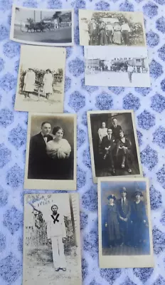 Seven Original Antique Black And White Photos Plus One Post Card Of Sailor • $19.99