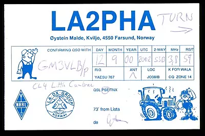 £2.49 • Buy 1 X QSL Card Radio Norway LA2PHA Farsund 2000 ≠ S648