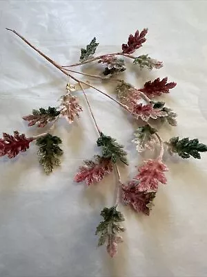 Gorgeous Rich Petite Vintage Velvet Millinery Flower Leaves Spray • $10