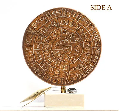 PHAISTOS DISK Museum Replica Minoan Palace  1700B.C. The First Movable Type   • $39