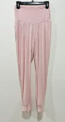 Old Navy Women's Maternity Lounge Pants Pink & White Striped W/ Pockets Size XS • $8.98