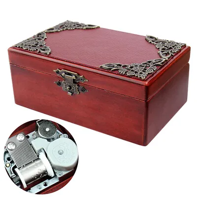 Brown Vintage Wooden Rectangle Music Box :  The Lion Sleeps Tonight • $24.69