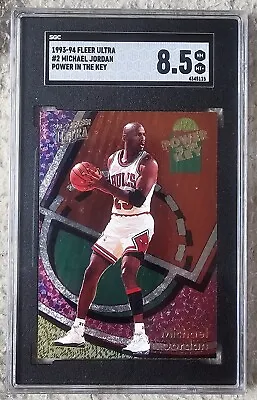 1993-94 Fleer Ultra #2 Michael Jordan Power In The Key SGC 8.5 NM/MT+  • $299.99