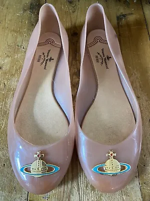 VIVIENNE WESTWOOD X MELISSA Anglomania Space Orb Nude Flats UK Size 6 CW • £19.99