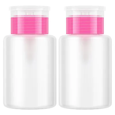 Nail Art Polish Remover Pump Dispenser 2pc Nail Liquid Clean Bottle For Nail Art • $4.80