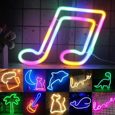 LED Neon Sign Light Wall Light Art Decor Lamp For Kids Party Bedroom Home Bar UK • £10.07