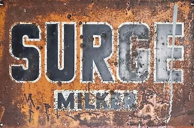 Vintage Surge Milker Tin Metal Sign Original Dairy Farm Advertising 18x12 • $49.99