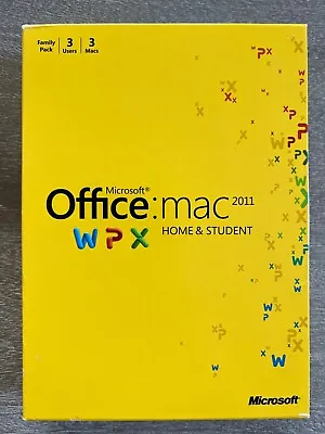 Microsoft Office Mac Home And Student 2011 - 3 User Pack • $40