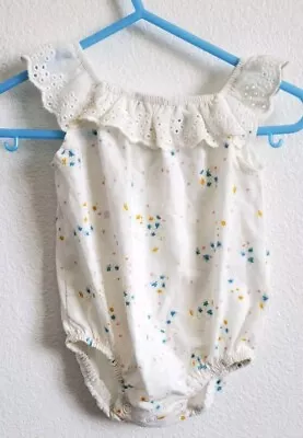  Zara Baby Girl Sleeveless Floral Ruffle Button  Bodysuit One Outfit 3-6m NWT  • $15.99