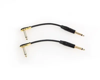 2-Pack Mogami 2319 Pedal Effects Single Angle Patch Cable Gold Connectors • $16.90