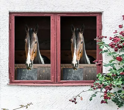 3D Fence Horse O2151 Window Film Print Sticker Cling Stained Glass UV Block Fa • $153.16