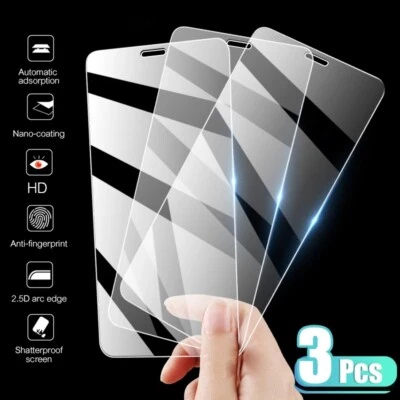 $6.31 • Buy 3X Tempered Glass Screen Protector For IPhone 11 12 Pro Max 6 7 8 PLUS X XR XS