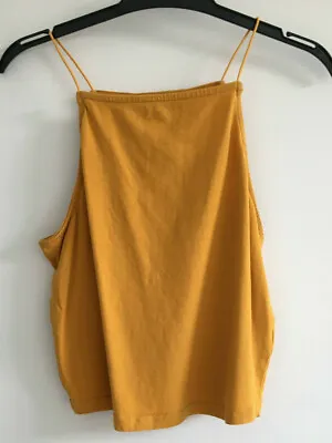 Ladies New Look Yellow/ Mustard Summer Top Strappy  Top Size 8 • £2.99