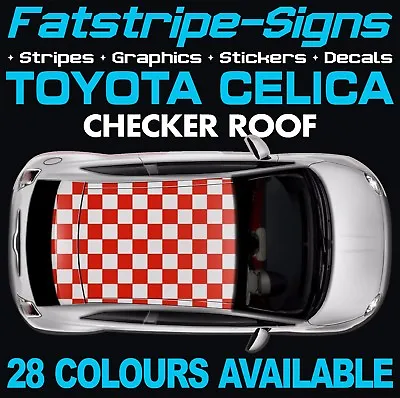 To Fit TOYOTA CELICA CHECKER ROOF GRAPHICS STRIPES DECALS STICKERS VVTI SPORT • $49.73