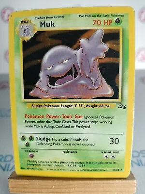 Muk 13/62 Rare Holo Pokemon Card. Fossil Set. WOTC (18) • £3.99