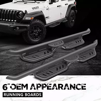 Running Boards For 2018-2023 Jeep Wrangler JL 4Door 6  Side Steps Nerf Side Bars • $319.99