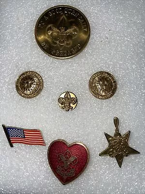 Boy Scout Challenge Coin Life Rank Heart Eagle Summertime Pins Vintage • $9.99