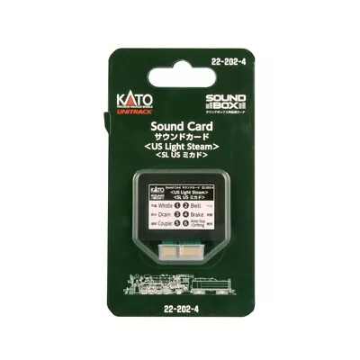 Kato 22-202-4 US Light Steam Sound Card : HO / N Scale • $34.99