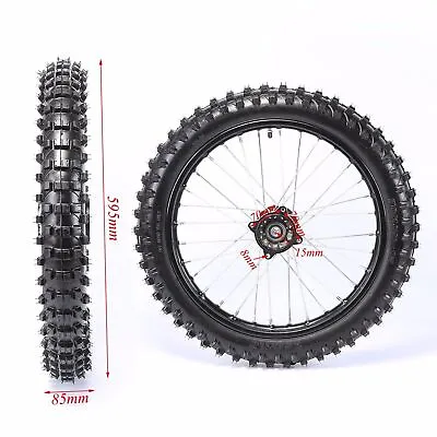 70/100-17 1.6x17 Front Wheel Rim Tire Tyre For Pit Dirt Bike KLX RM CRF SSR YZ85 • $99.99