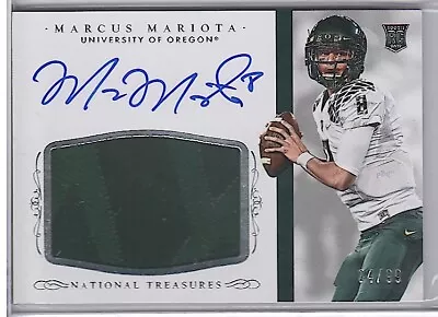 2015 Marcus Mariota National Treasures Collegiate Multisport Patch Autograph /99 • $88