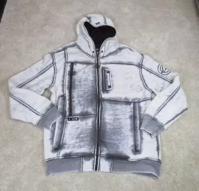 Ecko Unltd Full Head Zip Hoodie Mens Large Gray • $29.99