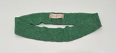 Vintage Hollister Green Beaded Elastic Stretch Belt 29” • $12