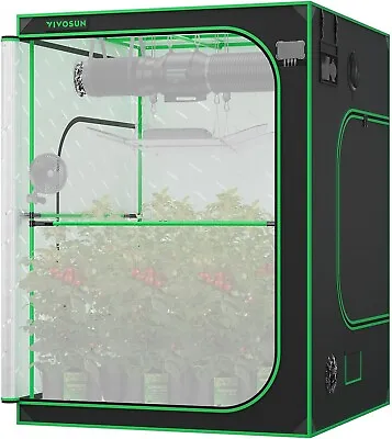 VIVOSUN P558 5x5 Grow Tent 60 X60 X80  High Reflective Mylar 2000D Oxford Canv • $209.99