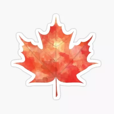 Love Fall Maple Leaf Landscape Camp Travel Hiking Nature Vinyl Decal Sticker • $4.99