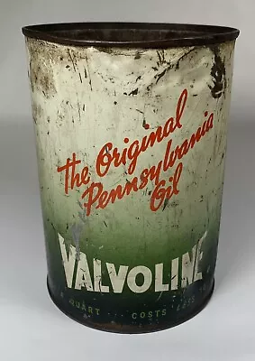 Vtg Valvoline Oil Can The Original Pennsylvania Oil Empty 1qt Metal Petroliana • £29.18