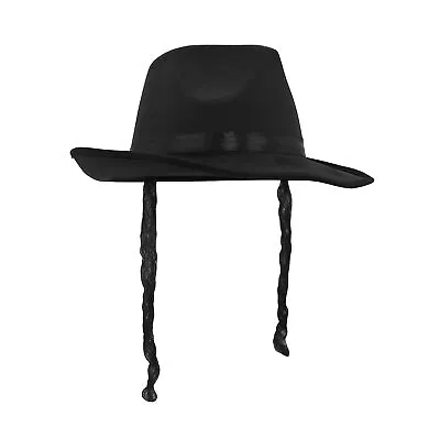 Black Jewish Man Rabbit Hat With Payis Hair Spanish Religious Halloween Costume • $14.99