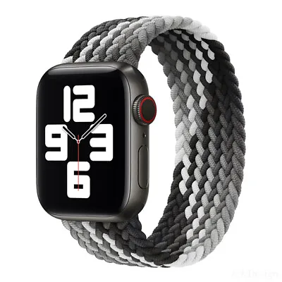 £4.79 • Buy For Apple Watch IWatch Series 8 7 6 5 4 3 SE Nylon Braided Solo Loop Band Strap