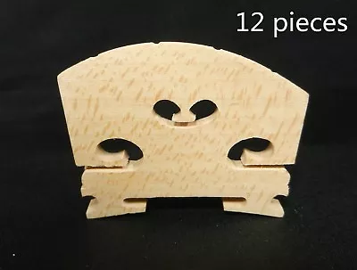 12 PCS Violin Shop Custom Made Pre Fitted 4/4 Size Violin Bridge (Tools Needed)  • $19.90