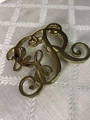 $18 • Buy Vintage Brass Trivet King George Cipher Williamsburg Virginia Metal Crafters 