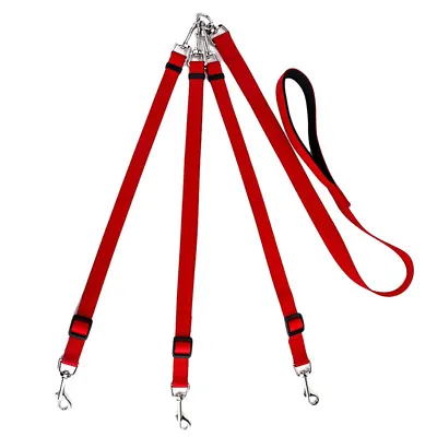 Triple Dog Leash 3 Way Coupler No Tangle Pet Lead Fit Walking Trainings Rope LC • £13.31
