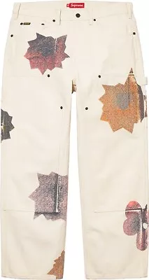 Supreme Nate Lowman Double Knee Painter Pants Jeans White Size 30 • $199.99